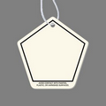 Paper Air Freshener Tag - Pentagon Shaped Tag